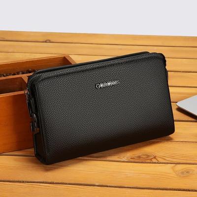 Men's Handheld Bag Fingerprint Lock Anti Theft Large Capacity Handheld Bag Wallet Business High End Men's Bag