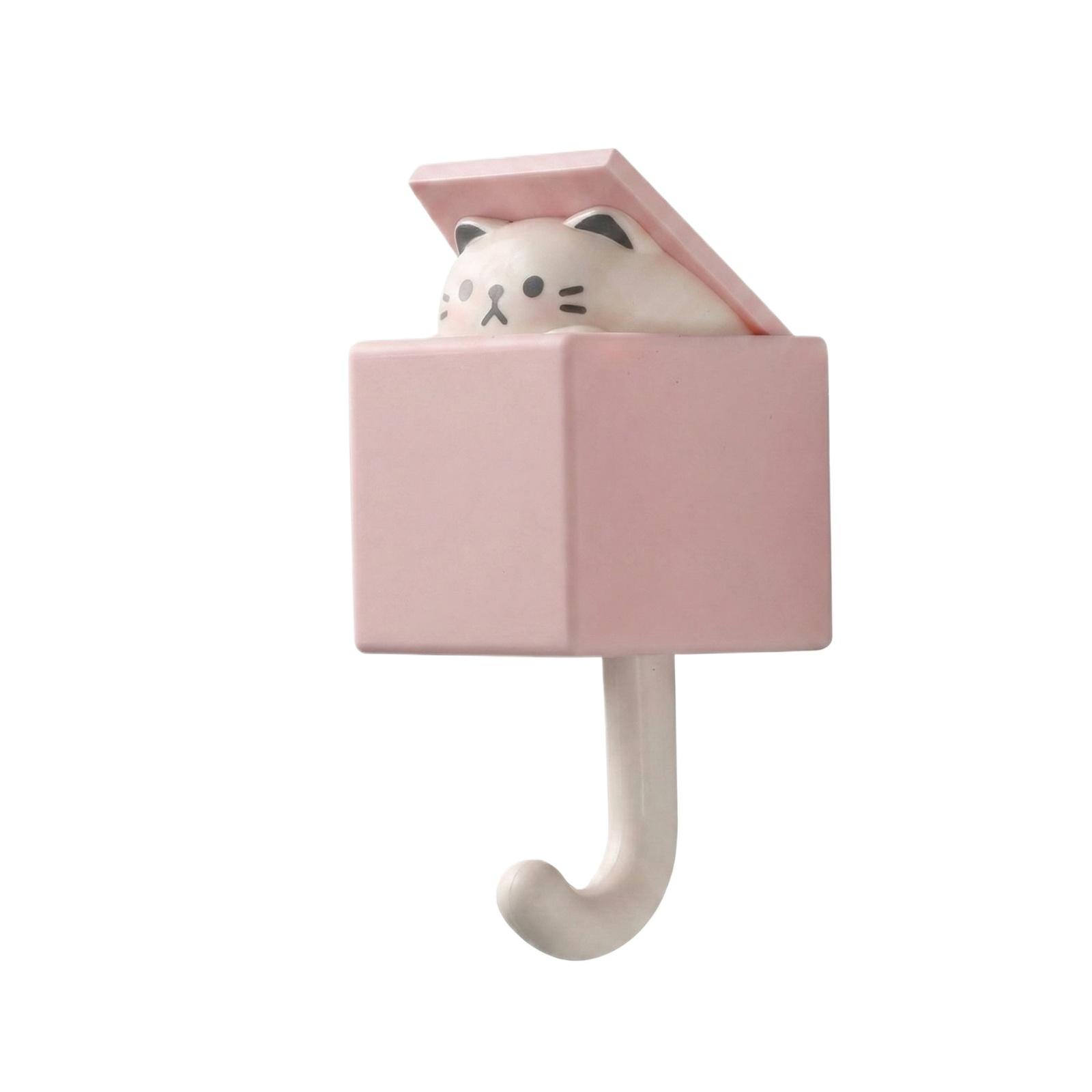 

Creative Squirrel Cute Pet Key Holder Wall Mount, Keychain -Hooks, siding Hooks, Hook For Coat, Scarf, Hat, Towel, Bag, Utility Hook One Size рожевий