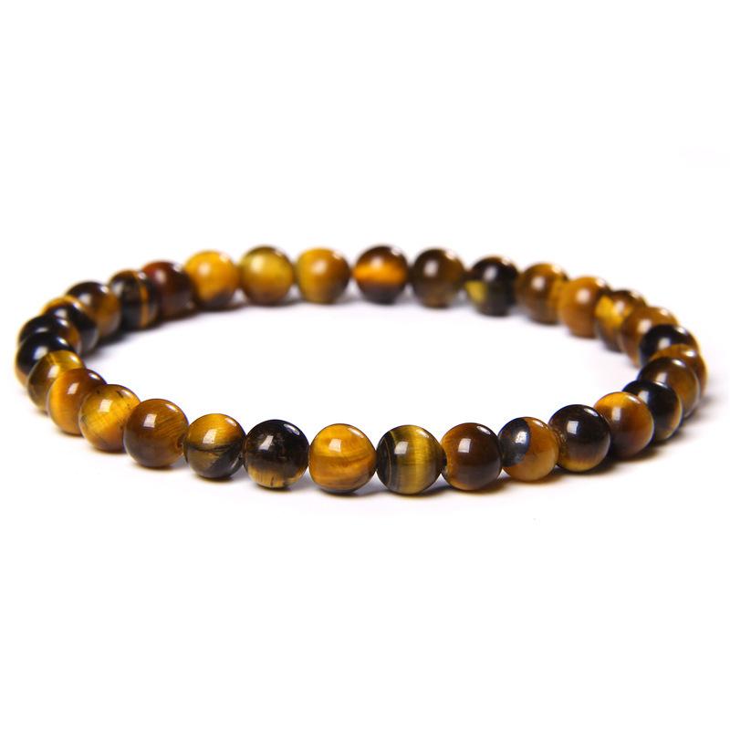 Fashion Tiger Eye Bracelet For Man Women Natural Stone Elastic Bracelet Female Male Glass Beaded Bracelet Heal Jewelry