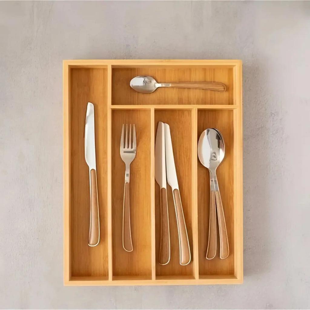 Лоток органайзер для столовых приборов Supretto бамбуковый (91830001)