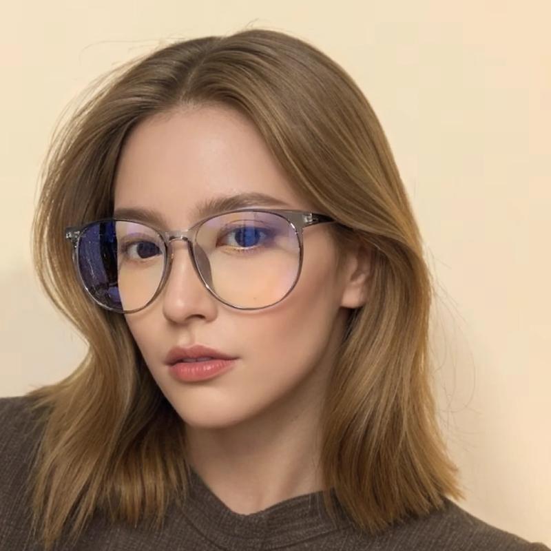 Anti Blue Light Plano Computer Glasses Round Frame for Women and Men Eyewear Blocking Optical Spectacle Eyeglasses