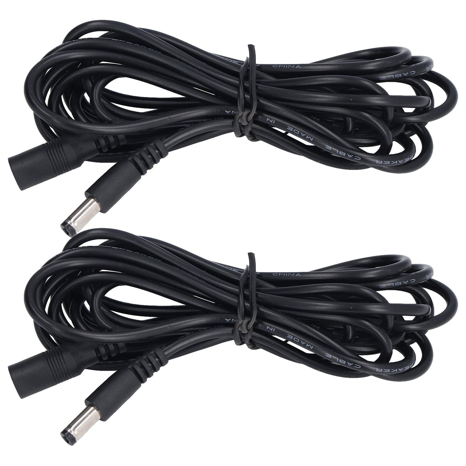 

2Pcs LED Solar Light Extension Cord Monitoring Power Connection Cable 5.5x2.1mm DC12V 24V