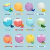Marine-Themed Plush Toy Bath Bomb Gift Set - 12x70g Bath Salt Balls