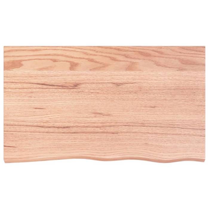 VidaXL Wall Shelf Light Brown 100x60x2cm Solid Oak Wood Treated 363689