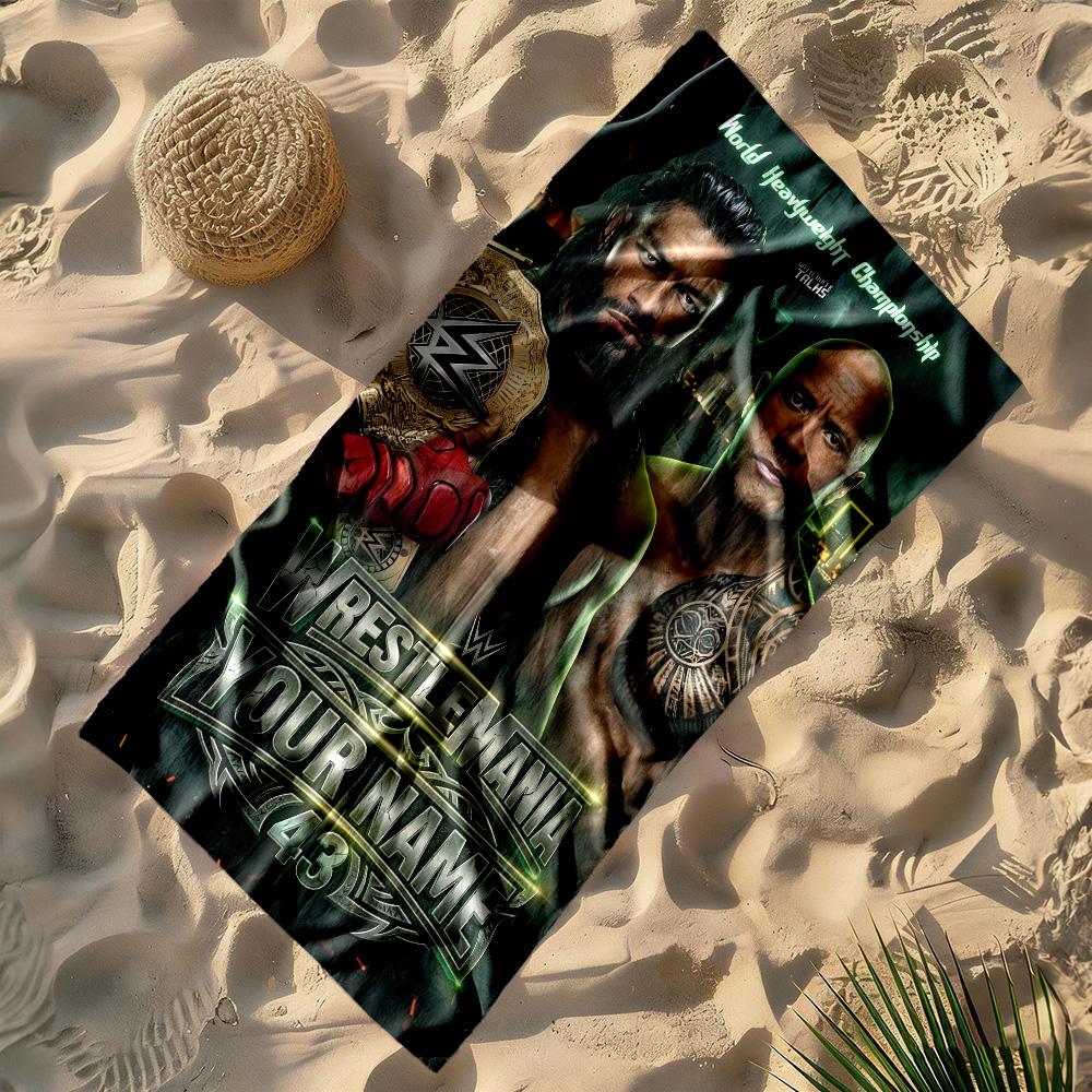 Wrestlemania Customize Your Name Beach Towel Soft Durable Quick-Dry Portable for SwimmingBeachCamping Travel Beach AccessoriesGym