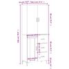 Highboard Concrete Grey 69.5 x 34 x 180 cm Particleboard