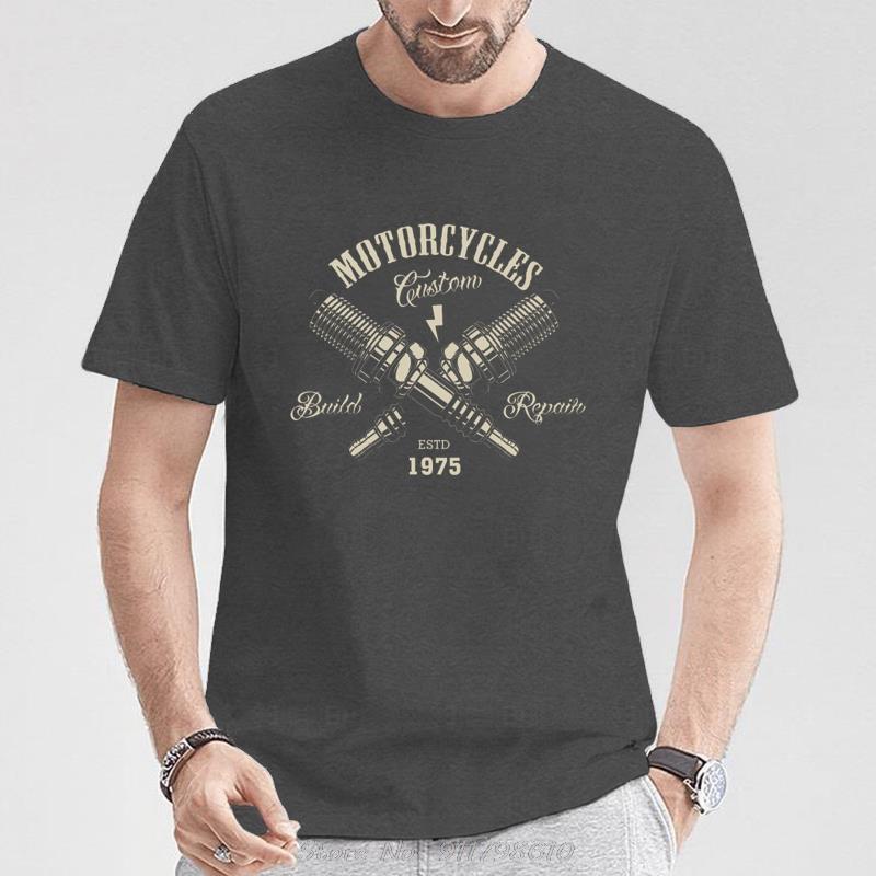 Vintage Custom Motorcycles Chopper Bobber Motorcyclist T-Shirt Cotton O-Neck Short Sleeve Casual Mens Tees Oversized Tshirt