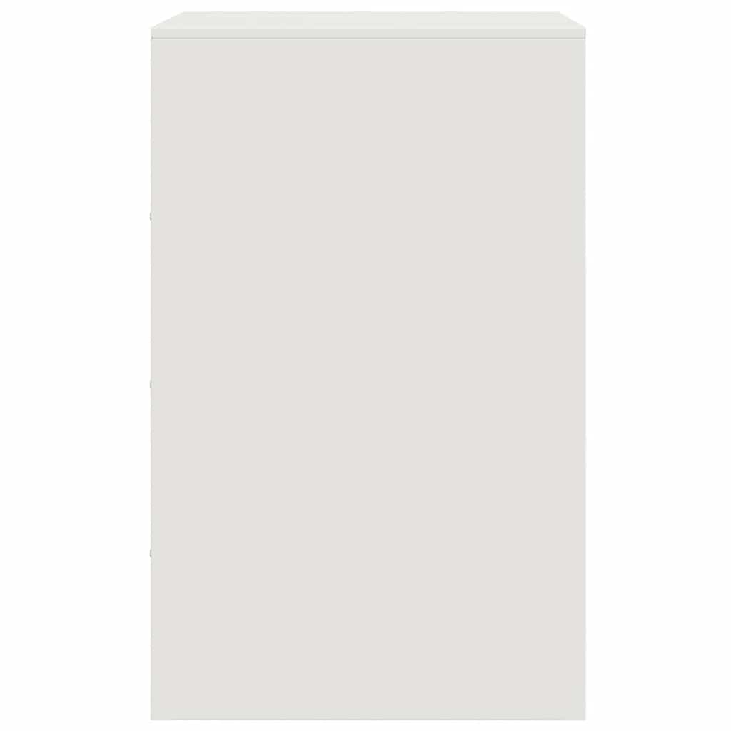 Vidaxl Szafka Nocna, Biała, 34,5X39X62 Cm, Stal