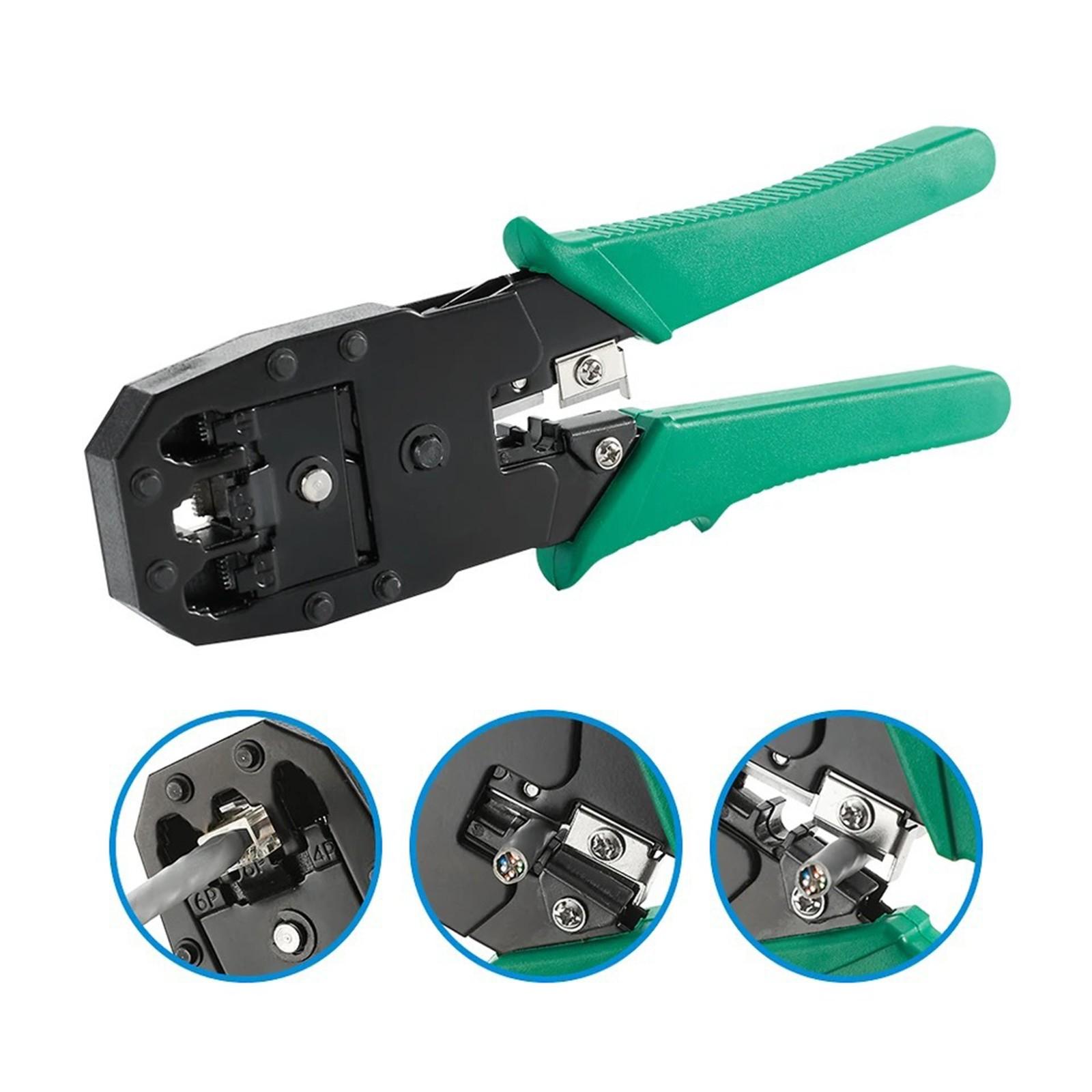 

315 Screw Thin Green Трехцелевые сетевые обжимные клещи One Size