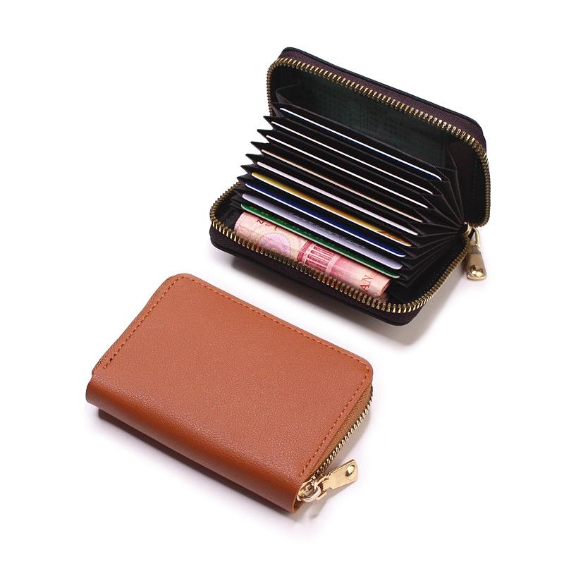 2021 Stylish Women's and Men's Large Capacity Leather Card Holder and Coin Purse