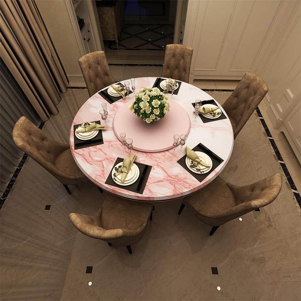 Pink Marble Wallpaper Removable Self Adhesive Paper Waterproof Sticker Decoration for Kitchen Island Countertops Cabinet Vanity Room