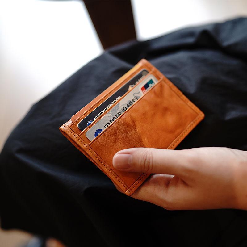 Large Capacity Oil Wax Leather Retro Card Holder - Multifunctional Driver's License and Bank Card Storage Bag