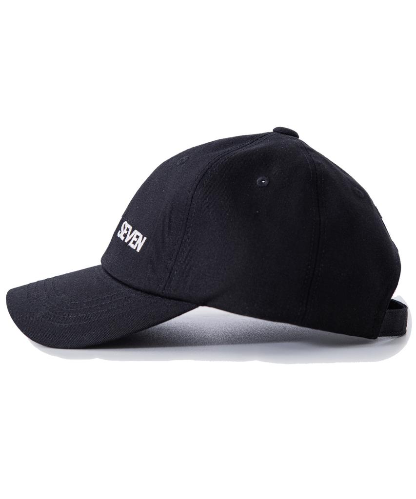 TEN PAST SEVEN Unstructured Logo Cap - Black