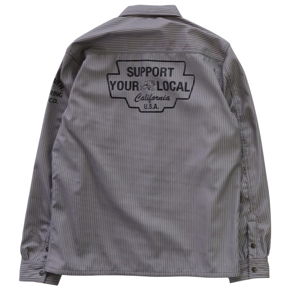 Clay Smith CHAPPY Shirt Jacket CSY-5105 (JP, Alphabet, L, Gray/Wine)