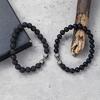 Volcanic Stone Dumbbell Couple Bracelet - Handmade Beaded Jewelry