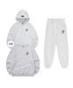 Urban Age [Set] Logo Point Sweatshirt Or Hoodie + Jogger Pants White Melange