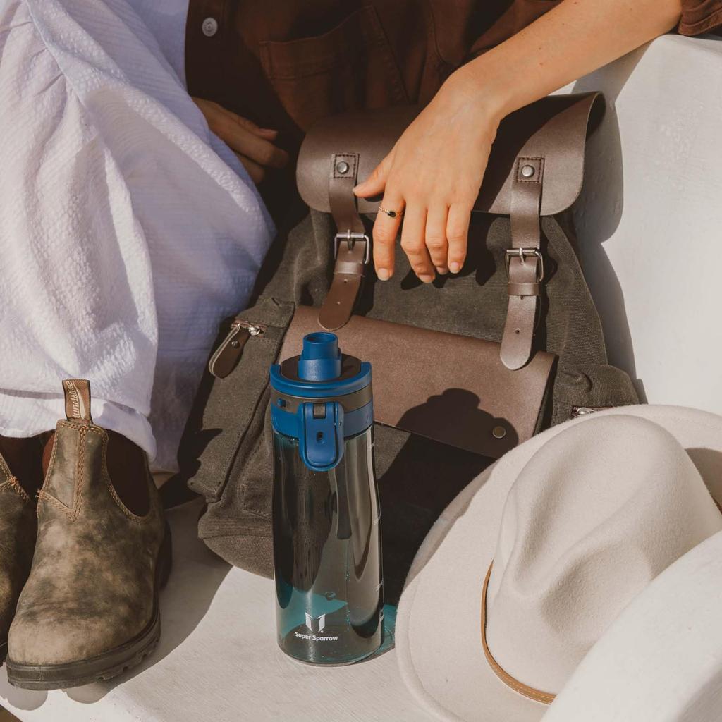 Super Sparrow 1 Liter Water Bottle Wide Mouth TouchGulp Water Bottle Tritan Drinking Bottle Lightweight and Sustainable for the and Outdoors - -