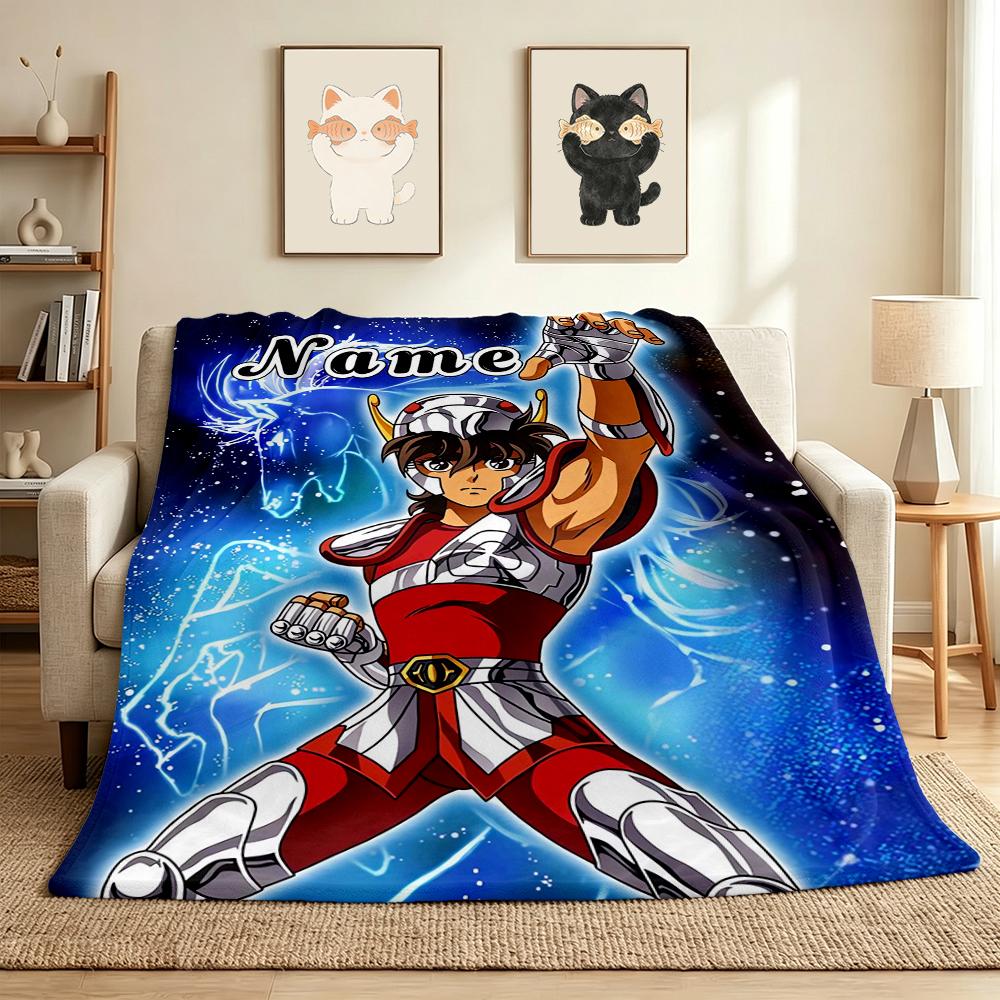 Custom Name Cosmic Warrior Flannel Blanket Throw Blanket Soft Warm Sofa Bed Decor Unique Gift