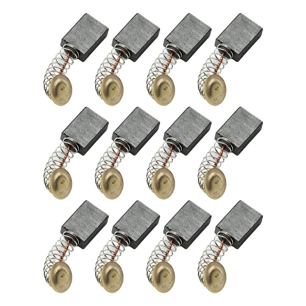 12pcs Carbon Brushes Set 6x12x17mm For Electric Tools Motor Drill Chain Saw Circular Saw Electric Pick Carbon Brush Power Tools