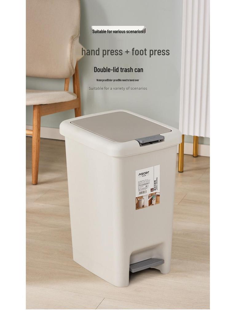 2025 Trash Can with Lid & Foot Pedal for Kitchen, Bathroom, Bedroom, Living Room, Office