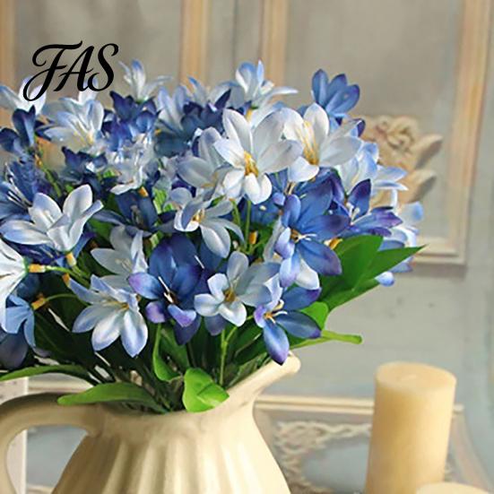 1 Boeket Kunstmatige Fake Mini Lelie Bloem Plant Home Office Wedding Party Decor