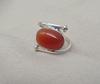 Carnelian Sterling Silver Ring Handmade July Birthstone Jewelry Gemstone Gift for Women