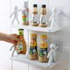 Simple Bathroom Wall Hanging Guardrail Hook Rack Creative Free Punch Storage Rack Kitchen Spice Rack Organizer
