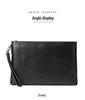 Men's Summer Genuine Leather Anti-theft Clutch Bag, Fashionable and Simple Multi-compartment Envelope Design