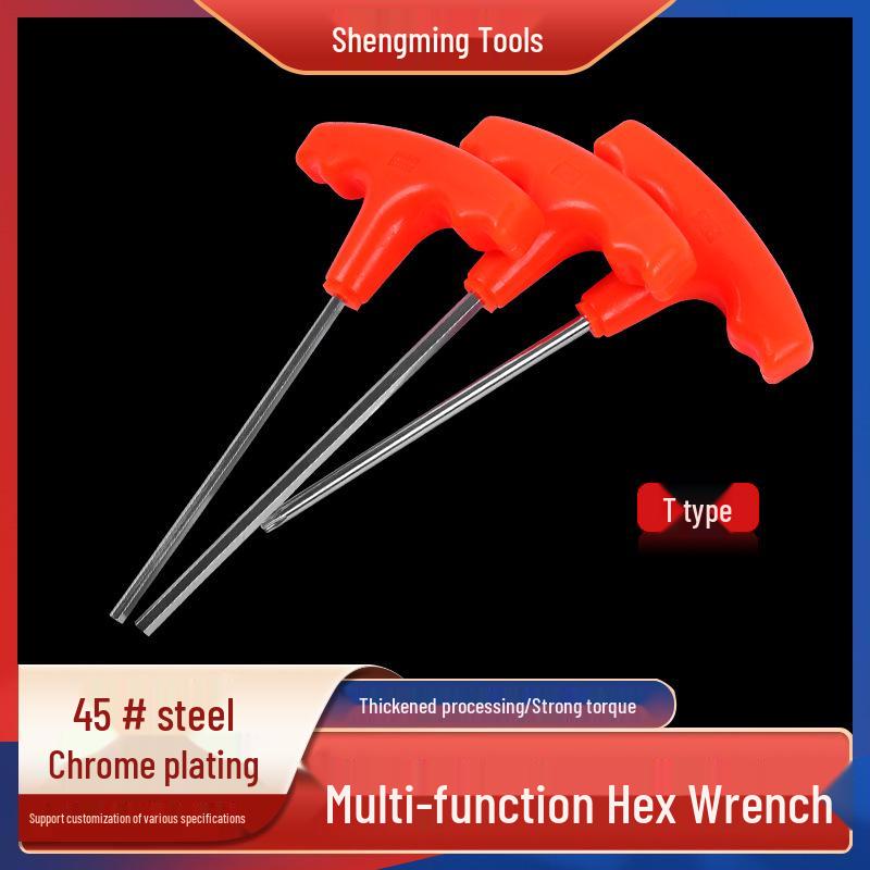 T-shaped Torx T25 Hex Key with 4mm & 5mm Plastic Handle 4mm Allen Key