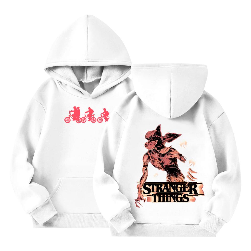 Kinder Langarm Lockerer Pullover Buchstabenaufdruck Kordelzug Kapuzen-Sweatshirt