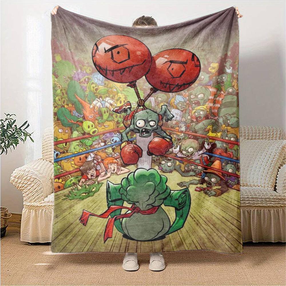 Plants Vs. Zombies Blanket Warmthful Decor Suitable for Livingroom Chair Picnics for All Occasions Modern Unique Gift for Family and Friends Camping