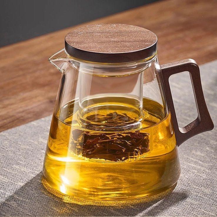 Glass Teapot, Thickened Glass Tea Pot, High Temperature Resistant, Separated Set, Teacup, Single Teapot Teaware