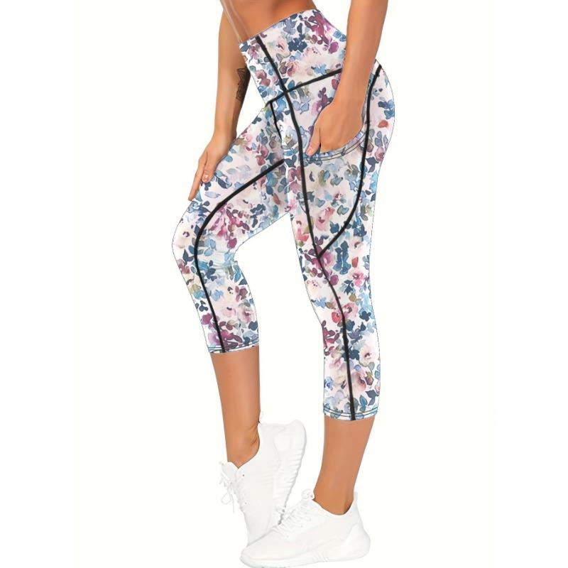 Women S High Waist Printed Yoga Pants Tummy Control For Workout Fitness
