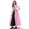 Cosplay Halloween princess dress with seven-quarter sleeves, pink court party robe, magician dress