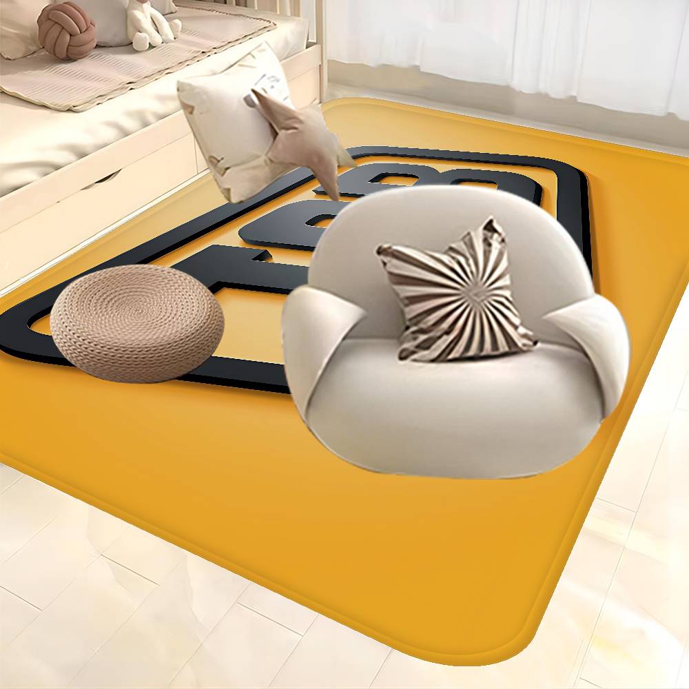 Excavator J-JCB Logo Hallway Carpet Non-Slip Laundry Room Mat Laundry Decor Balcony Child Living Room Toilet Rug