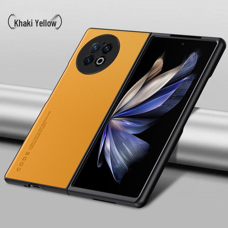 Vivo X Fold5 Luxury Leather Business Protective Case – Anti-fall, Plain Leather Grain Design