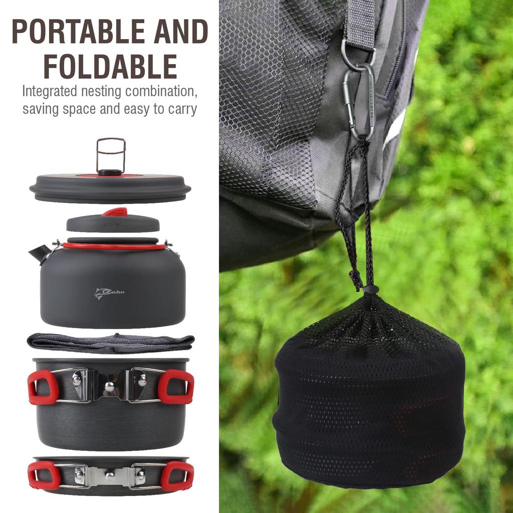 Coho Camping Cookware Set Camping Aluminum Cookware Set