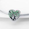 Authentic Charm Bead Charms Copper Plated Green Tree Bead Charms Compatible With Bracelets Women Jewellery Making Diy Gift