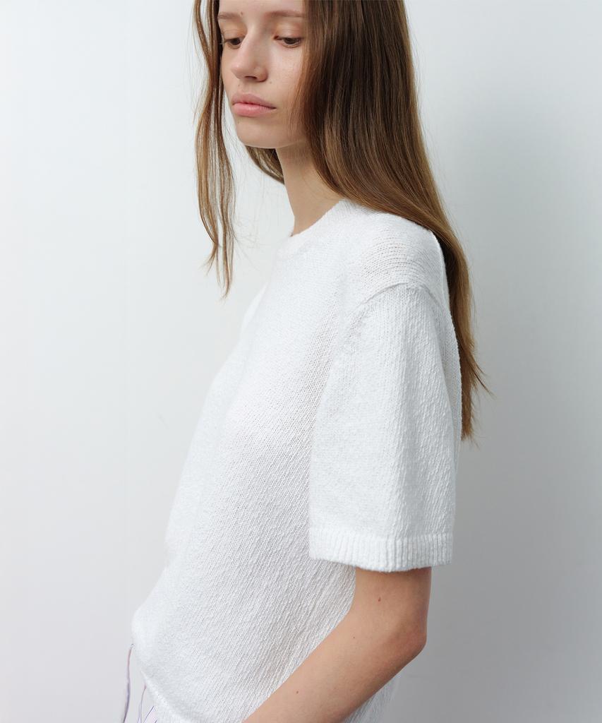Leuba Pebble Boucle Knit Top - Off White