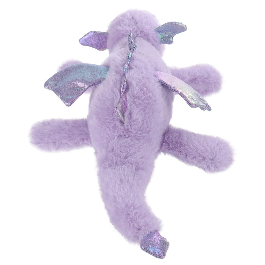 Apricot Lamb Purple Lying Dragon Plush Toy, Soft and Cute, Fluffy Purple Lying Dragon 38cm, Suitable for Boys and Girls