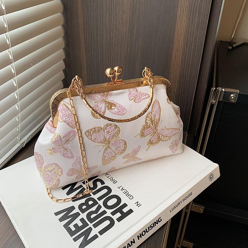 New Chinese Style Embroidered Butterfly Chain Shoulder Bag For Daily Use