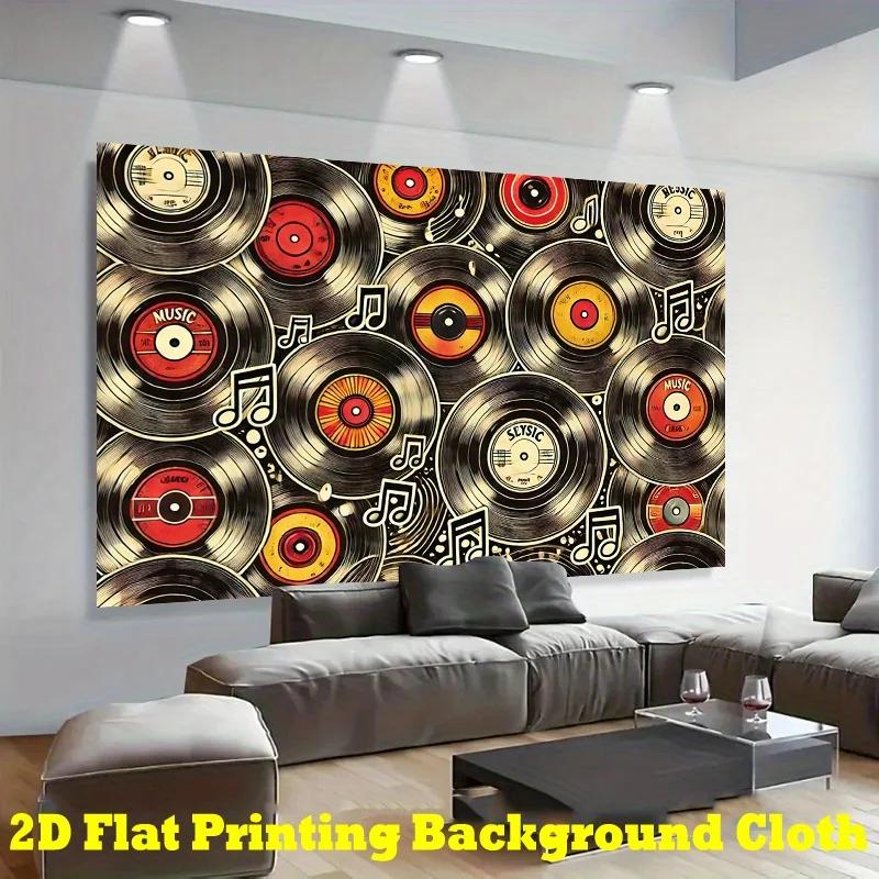 One vintage vinyl record wall banner, specially designed for retro music parties. yzb