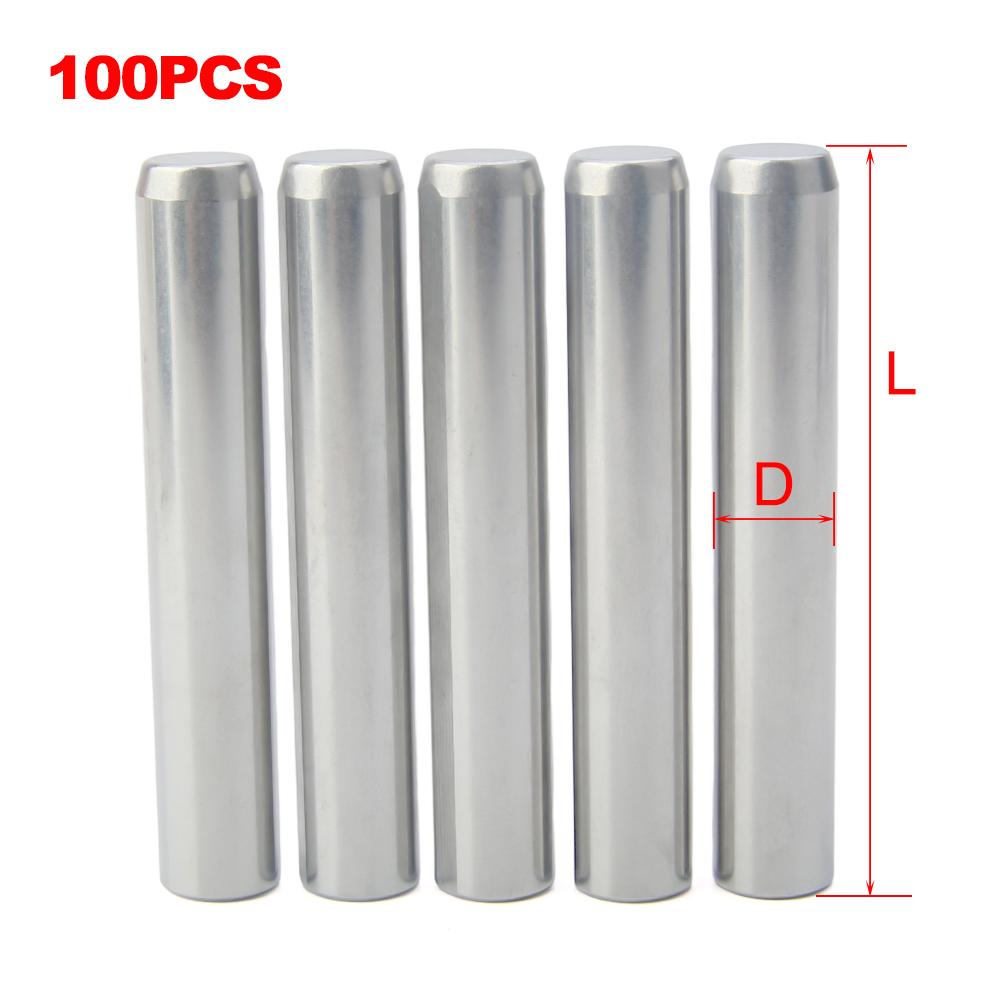 100PCS D1/1.5/2/2.5/3/3.5/4/5/6/8/10/12mm HRC58 SUJ2 Solid Cylindrical Dowel Pin High Hardened Locat Fixed Parallel Pin