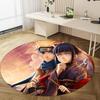 1Pc Naruto Circular Rug Office Decorative Carpet For Living Room Bedroom Door Mat Floor Carpet Computer Chair Area Rug