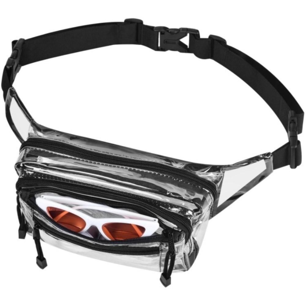 PVC Transparent Waist Bag Multi layer Clear Phone Crossbody Bag Waterproof Single Shoulder Chest Bag