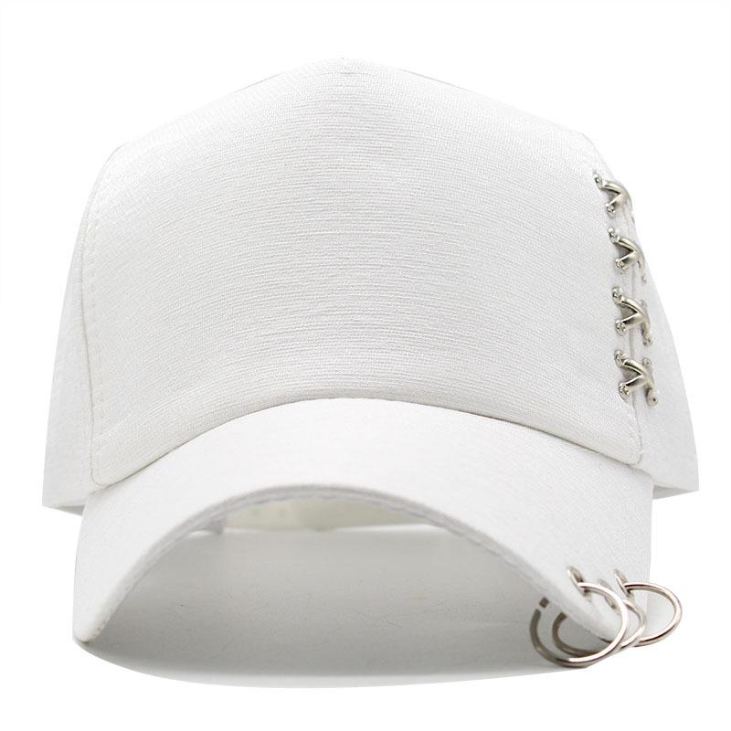 Trend Personality Metal Ring Cap Men'S Trend Baseball Cap Women'S Metal Cross Hip Hop Cap