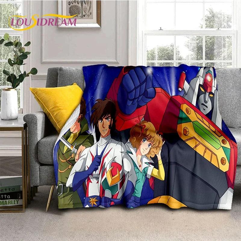 Cartoon UFO Robot Grendizer Anime Soft Flannel Blanket for Beds Bedroom Sofa Picnic,Throw Blanket for Cover Outdoor Leisure Gift