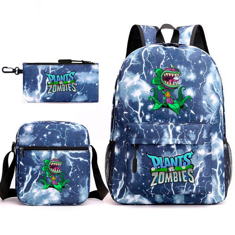 Umgebende Pflanzen vs. Zombies Teenager Schüler Schultasche Herren- und Damen-Freizeitrucksack Umhängetasche