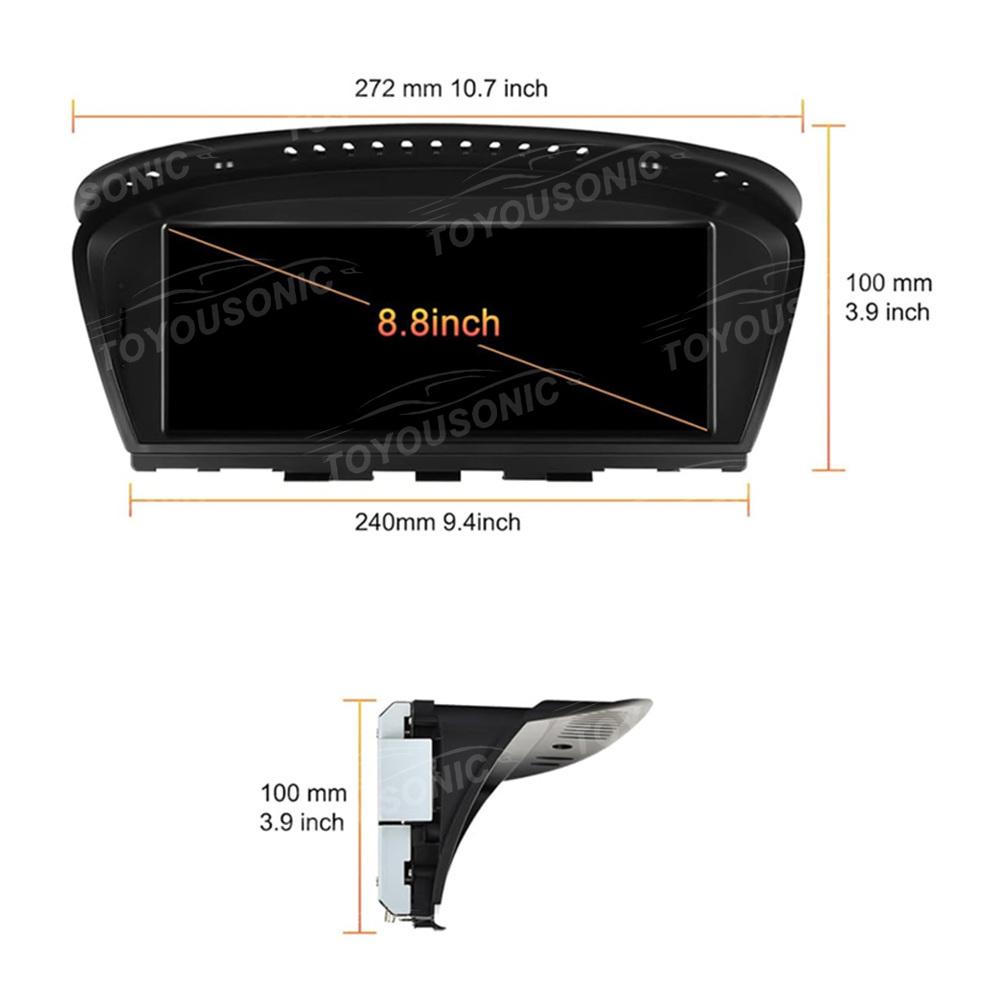 8,8-Zoll-Bildschirm, kabelloses CarPlay Android-Autoradio für BMW 3er 5er CIC E60/E61/E90/E91/E92/E93 2009-2010 Autoradio