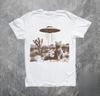 Maglietta Vintage Gatto Cowboy UFO Maglietta Retro Maglietta Western Anni '90 Maglietta Rodeo Maglietta Gattino West Selvaggio Maglietta Divertente Regalo Scherzoso